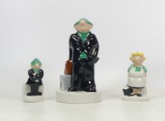 Wade, Andy Capp Figural Moneybank and Salt and Pepper Pots (3)