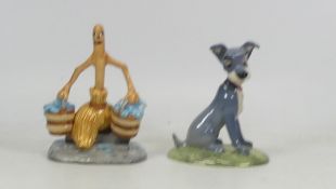Two Royal Doulton Disney Figures including Sorcerer's Apprentice Fantasia 2000 and Tramp (2)