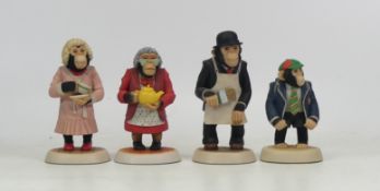 Four Robert Harrop PG Tips Monkey Figures, Dolly, Mr Bodgit, Ada and Kevin Tips (4)