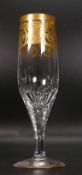 Five De Lamerie Fine Bone China heavily gilded Robert Adam Pattern Champagne Flute Glasses , in