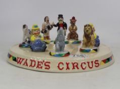 Wade, A Complete 'Wade's Circus' Set with Stand with extra clown car. Figures Boxed. (9)