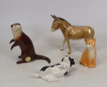 John Beswick, Donkey, Ginger Cat, Collie and an Otter (4)