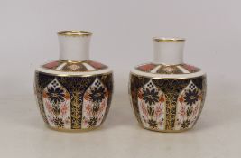 Royal Crown Derby, Two Old Imari 1128 Vase (2)