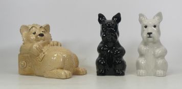 Wade, Three Moneyboxes including Black and White Scottie Dogs and a 2004 Cat Safe Box. (3)