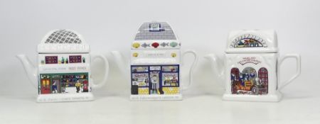 Wade, English Life Novelty Teapots including Fire Station, Polly's Cafe and General Store Post
