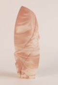 Tony Laverick studio pottery vase, pink & white marble effect. Initials ASL to base. Height 25cm