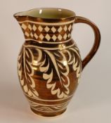 Gordon M. Forsyth for Royal Winton Grimwades Silver Lustre baluster vase. Decorated with foliate