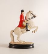 Beswick Lipizzaner with rider 2467, second version, jacket overpainted with unusual red matt glaze.