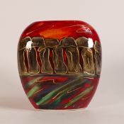 Anita Harris Stonehenge Purse vase H:12cm Gold signed piece.