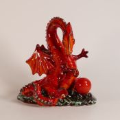 Anita Harris Treasure Dragonfly figure H:22cm x W:22cm Gold signed piece.