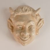 Wade, rare early wall plaque of a Boy Satyr. a/f. Height: 20cm