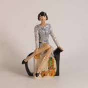 Peggy Davies Clarice Cliff Teatime figure, artist original proof by Victoria Booth, height 22cm.