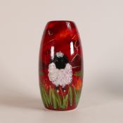 Anita Harris Valais Black Nosed Sheep Skittle vase H:17cm Gold signed piece.