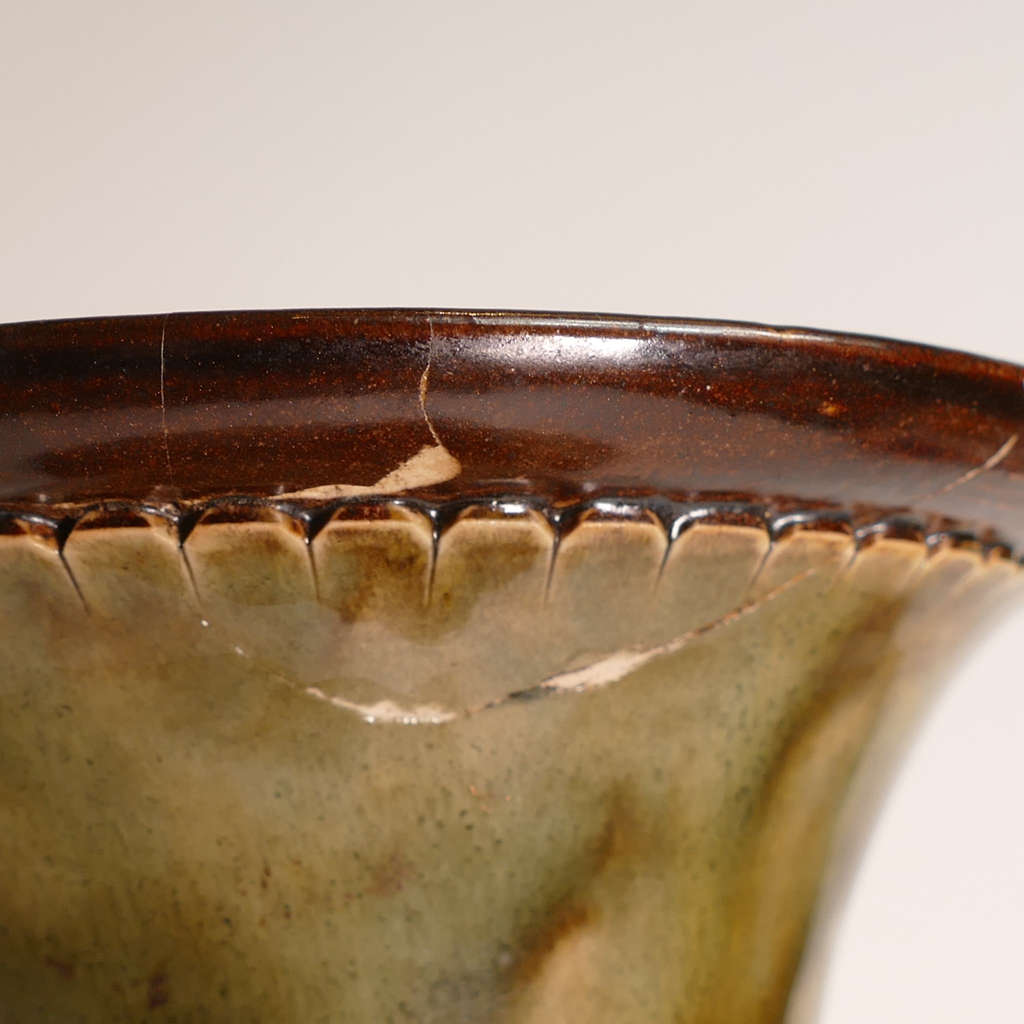 Hannah Barlow for Doulton Lambeth, large twin handled Stoneware vase. Incised Deer scene to - Image 3 of 6