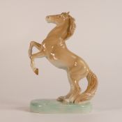 Faust Lang for Wade, a rare underglaze model of a rearing horse on base, C1939, h.20cm., r.