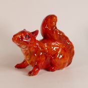 Anita Harris model of a Red Squirrel H:21cm x L:30cm Gold signed piece.