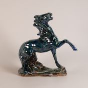 Anita Harris model of a Verdigris Stallion H:25cm x L:25cm Gold signed piece.