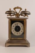 19th Century Pfeilkreuz Alarm Mantle Carriage Clock. Height: 22cm