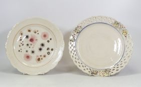 Isabella Pope, Two Studio Pottery Plates. Pope was a Master Potter and teacher who created these