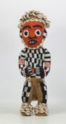 African Bamileke Tribal Beaded Doll with shells. Height: 40cm