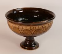 Isabella Pope, Studio Pottery large pedestal fruit bowl. Pope was a Master Potter and teacher who