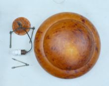 Art Nouveau C.1900 Glass Toirtoiseshell Ceiling Pendant Light. Diameter 44cm