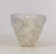 R. Lalique France, Mosaic design opalescent glass bowl of tapering form. Incised signature to