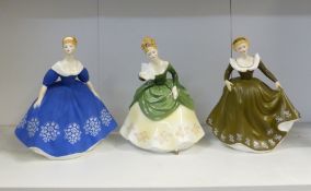 Royal Doulton Lady Figurines to include Nina HN2347, Geraldine HN2348 (both seconds) Soiree
