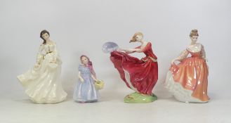 Royal Doulton, Four figures including Fiona HN3252 (seconds), Fair Lady HN2835, Spring Morning