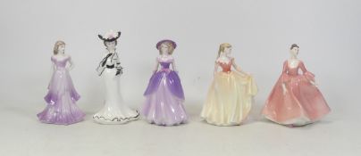 Coalport, Small Lady Figures Lady Francis, With Love (unmarked), Debutante Denise, Tracy, Violet (