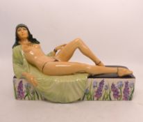 Kevin Francis Peggy Davies erotic figure of reclining lady, Artists original colourway no 1 of 1,