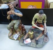 Two Character Figurines to Include Royal Doulton The Dreamweaver(Second) and Coalport Cobbler(A/