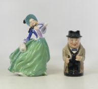 Royal Doulton, Autumn Breezes in alternate colourway (hairline crack) together with Winston