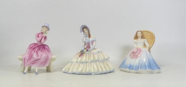Royal Doulton, Three Lady Figure Annabel HN4803, Young Dreams HN3176 (seconds) and Daydreams