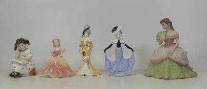Three Coalport Figures Interlude, Lady Eliza, Debutante Beth, Lady Grace and Royal Doulton Storytime