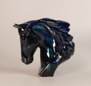 Anita Harris Horses Head Reactive Glazes, Ocean Colours, Height 17cm x Width 18cm Gold Signed