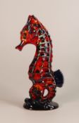 Anita Harris Model Of A Seahorse Height 29cm, Gold Signed