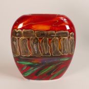 Anita Harris Stonehenge Purse Vase Height 12cm, Gold signed