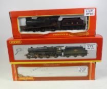 Three Hornby OO gauge steam locomotives to include R376 4-4-0 Midland Compound 1000, R450 LMS 4-4-