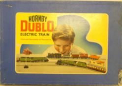 Two Hornby Dublo OO gauge Electric Train sets to include G16 with 0-6-2 Tank goods set and EDP13 2-