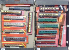 Collection of Hornby, Dublo and Tri-ang OO gauge passenger carriages to include LMS sleeper car