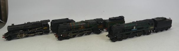 Three Hornby Dublo OO gauge steam locomotives to include 4-6-2 BR 'Barnstaple', 2-8-0 LMS Stanier