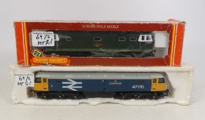 Two Hornby OO gauge diesel locomotives to include R307 BR Class 47 47170 'Country of Norfolk' (no