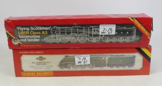 Two Hornby OO gauge steam locomotives to include LNER Class A3 4-6-2 'Flying Scotsman' and BR