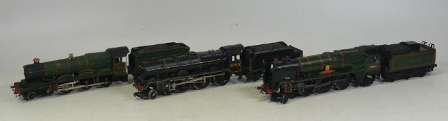 Three OO gauge steam locomotives from Mainline 4-6-0 'Royal Scot' L M S black, Meccano Hornby