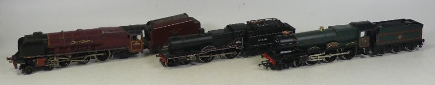 Three Hornby and Hornby Dublo OO gauge locomotives to include 4-4-0 Compound Class BR Black, 4-6-2