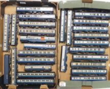 Collection of Hornby and Tri-ang OO/HO gauge Intercity carriages, buffet cars and parcel vans. In