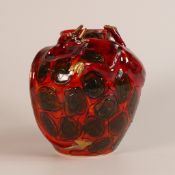 Anita Harris Dragon vase H. 15cm gold signed.