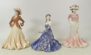 Coalport Lady Figurines Ladies of Fashion to include Joan, Liz with certificate, Linda (boxed)(3)