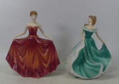 Royal Doulton, Two Pretty Ladies figures Michelle HN4915 and All My Love HN4747 (2)